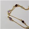 Image 2 : Silver Multi Gemstone Necklace (~Size 0) (~length 18inches) (~weight 5.08g), Suggested Retail Value 