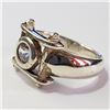 Image 2 : Silver Cubic Zirconia Ring (~Size 6)(Ring is resizable for $40) (~length 0inches) (~weight 3.92g), S