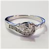 Image 1 : Silver Cubic Zirconia Ring (~Size 8)(Ring is resizable for $40) (~length 0inches) (~weight 3g), Sugg