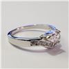 Image 2 : Silver Cubic Zirconia Ring (~Size 8)(Ring is resizable for $40) (~length 0inches) (~weight 3g), Sugg