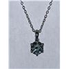 Image 1 : Sterling Silver .925 Stamped Brilliant Cut Moissanite Solitaire 1.0 Carat Solitaire Pendant & Chain 
