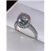 Image 2 : Ladies Stamped .925 Silver Rhodium Plated 2.0 Carat round Cut Solitaire Engagement ring Appraised $2