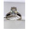 Image 1 : BRILLIANT CUT 1.0 Carat Solitaire 10Kt Gold Moissanite Ring Size 6 Appraised $1750