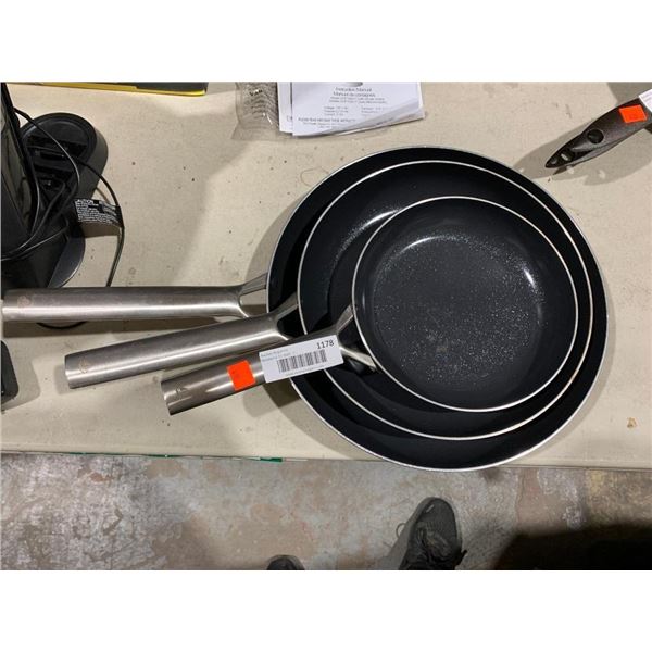 Blue Diamond Non Stick 3 Pc Frying Pan Set