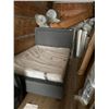 Image 1 : Queen Size Grey Fabric Bed Frame with NovaForm Mattress