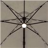 Image 10 : Seasons Sentry 10' Solar Powered, Rechargeable Square Solar LED Cantilever Umbrella with Base  - Ope