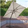 Image 11 : Seasons Sentry 10' Solar Powered, Rechargeable Square Solar LED Cantilever Umbrella with Base  - Ope