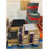 Image 1 : Pallet Lot of Assorted Flooring, Carpet Tiles & Roll Underlay