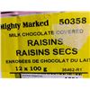 Image 2 : Mighty Marked Milk Chocolate Covered Raisins 12 x 100g