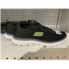 Image 4 : Sketchers Men's Size 9 Black with Green Accent Sneakers