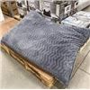 Image 3 : Lounge & Co. Jumbo Crash Pillow Foam Filled Plush Lounger with Chevron Faux Fur Microfiber Cover, Ma