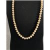 Image 2 : Beautiful Vintage Single Strand Hand Knotted Pearl Necklace with Sterling Clasp