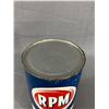 Image 2 : Vintage RPM Motor Oil Tin (Standard Motor Oil Of British Columbia). Empty 2L