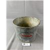 Image 2 : Vintage Imperial Oil Tin/Metal Bucket. Graphics On Both Sides