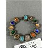 Image 2 : Vintage Bracelet w/ Various Colour Of Oval Shaped, Cabochon Cut Stones, 7"L