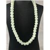 Image 2 : African Frosted  Sea Glass Beads Necklace, Heavy Beads, 25" L