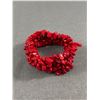 Image 1 : Vintage Dark Red Thumbled Stone Stretch Bracelet In Good Condition