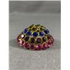 Image 2 : Beautiful Multicolour Rhinestones Dome Shaped Brooch