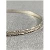 Image 2 : Lovely Sterling Silver Raised Engraved Bangle, 2 3/4" Diametre