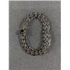 Image 1 : Sterlilng Silver Bracelet, 7 1/2" L. Good Condition. Safety Lock