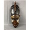 Image 2 : 2 Hand Crafted Wood Masks From Ghana. Approx. 13" & 21"