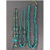 Image 1 : 3 Vintage Turquoise, Pearl & Amethyst Necklaces