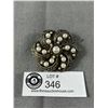 Image 1 : Vintage 1940's-50"s Faux Pearl Brooch