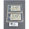 Image 1 : 2 1988 Blue Dutch Zilverbon Banknotes