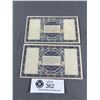 Image 2 : 2 1988 Blue Dutch Zilverbon Banknotes