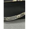 Image 1 : Vintage Solid .925 Sterling Greek Key Links Necklace. 17"  27.3 Grams. Marked & Tested