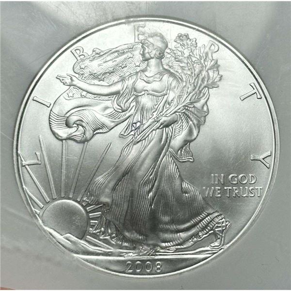 2008 American Silver Eagle NGC Gem Uncirculated Early Releases