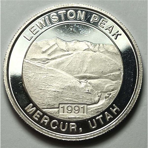 1991 Lewiston Peak Proof 1 ozt .999 Silver