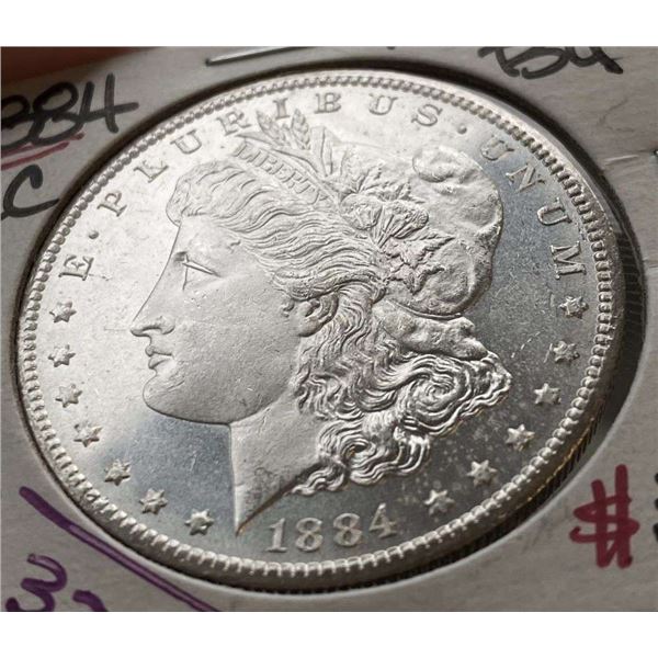 1884-CC Morgan Silver Dollar MS64 PL