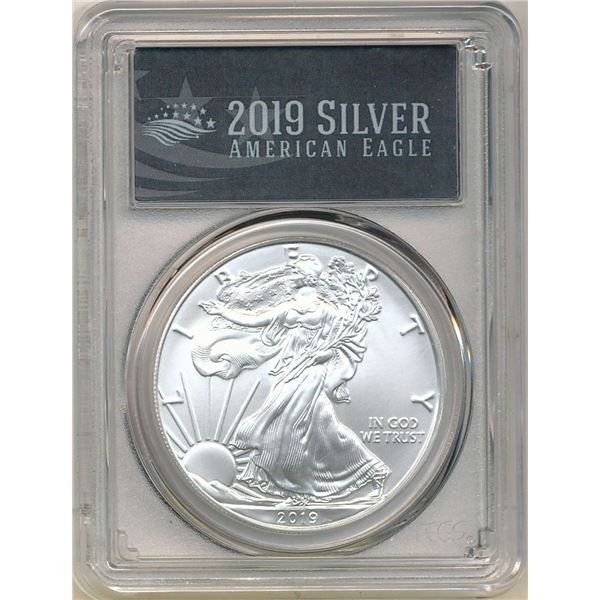 2019 American Silver Eagle PCGS MS70 First Day Of Issue