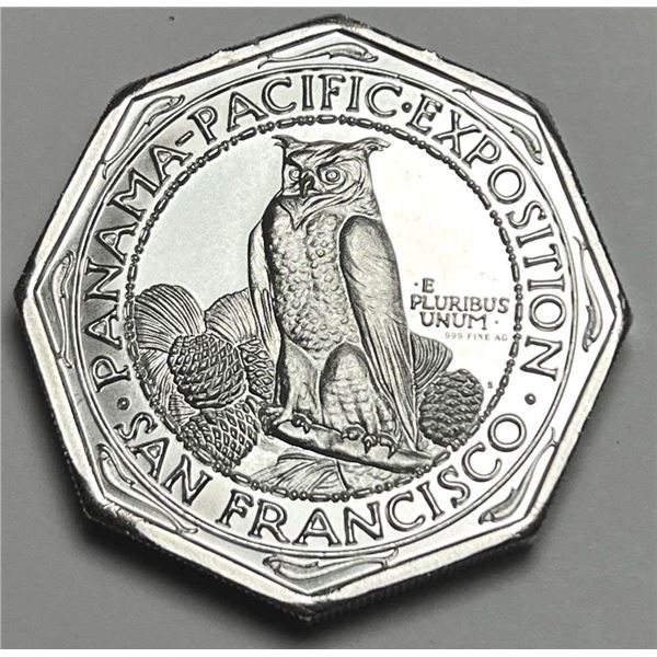 1915 Panama - Pacific Exposition Tribute 2 ozt .999 Silver
