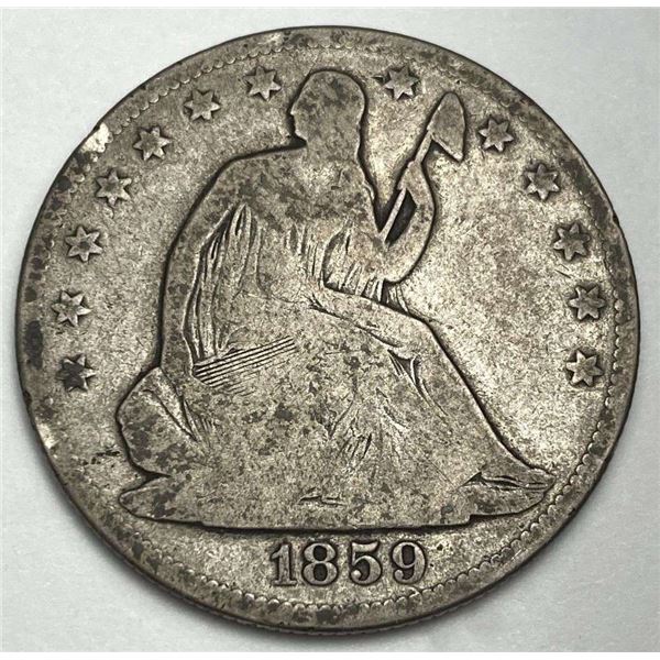 1859-O Liberty Seated Half Dollar VG