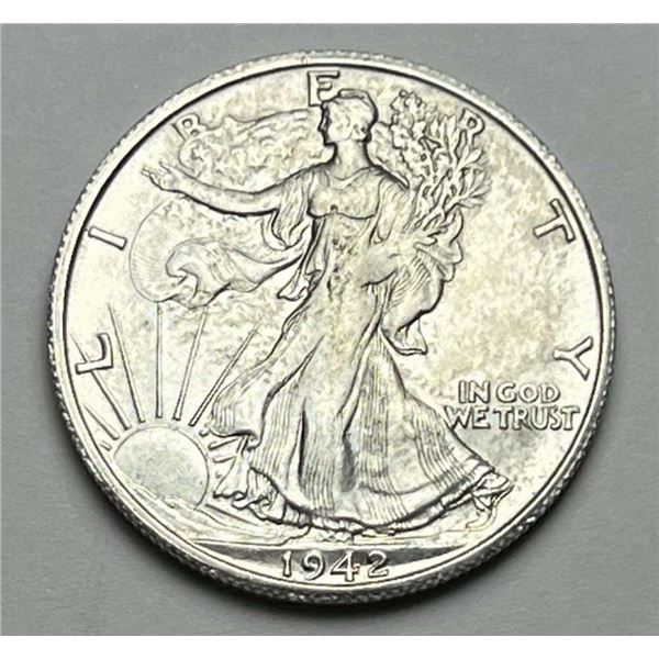 1942-S Walking Liberty Silver Half Dollar MS65