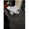 Image 1 : SQAURE FOLDING PLASTIC TABLE AND 4 PLASTIC FOLDING CHAIRS