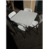 Image 2 : SQAURE FOLDING PLASTIC TABLE AND 4 PLASTIC FOLDING CHAIRS