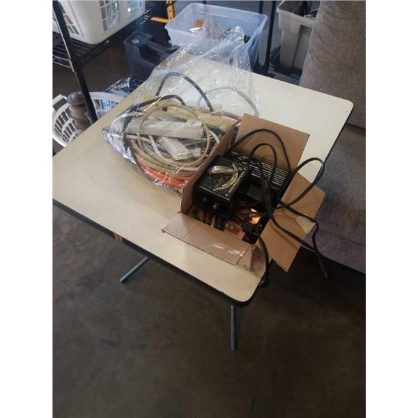 BOX AND BAG OF TRANSFORMER AND POWER CORDS