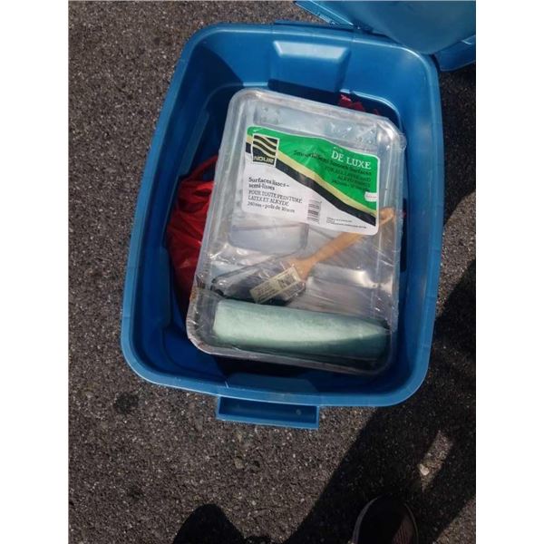 TOTE OF NEW ESTATE ITEMS - TOILET SEAT, AIR HOSE, ETC