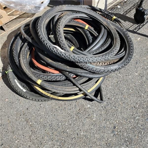 LARGE LOT OF BIKE TIRES VARIOUS SIZE