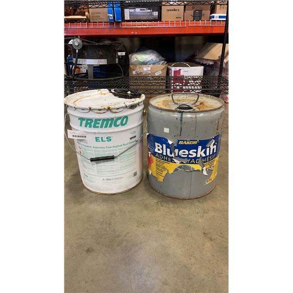 TREMCO ASHPHALT ROOF CEMENT AND BLUESKIN ADHESIVE