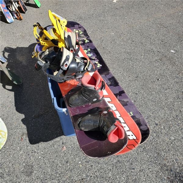 3 SNOWBOARDS W/ ASSORTED BINDINGS