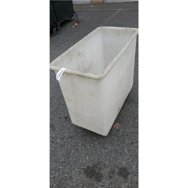 WHITE ROLLING PLASTIC BIN