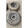 Image 3 : SET OF 12 INCH ATV TIRES ON RIMS 25 X 10 - WILL FIT POLARIS