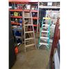 Image 1 : 5 FT FIBERGLASS A-FRAME LADDER AND 6FT WOODEN A-FRAME LADDER