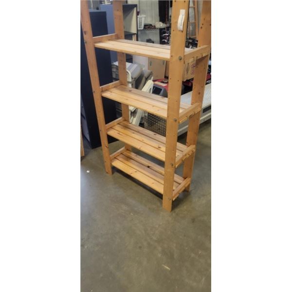 WOODEN PANTRY STORAGE SHELF