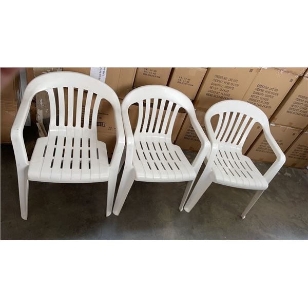 WHITE PATIO TABLE WITH 6 CHAIRS