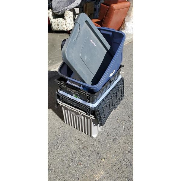 LOT OF STORAGE TOTES
